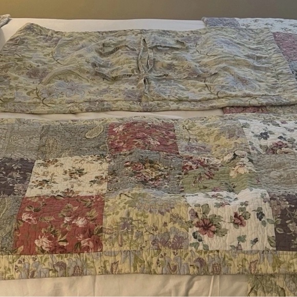 Greenland Home Fashions Blooming Prairie Floral Patchwork 2 King Shams EUC - Picture 4 of 8